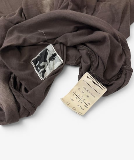 A/W 2007 RICK OWENS DRKSHDW BLEACHED NECK SHEER LONG SLEEVE［S］