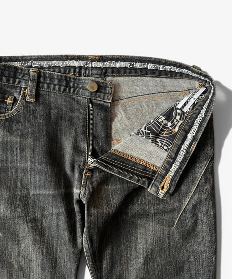 S/S 2008 NUMBER (N)INE “BIRDS” GREY DENIM