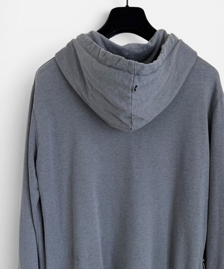 S/S 2010 BALMAIN HOMME BY CHRISTOPHE DECARNIN DISTRESSED REPAIR HOODIE［S］