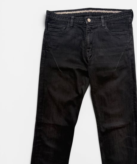 S/S 2008 NUMBER (N)INE “BIRDS” CRYING HEART BRACK STRETCH DENIM［3］