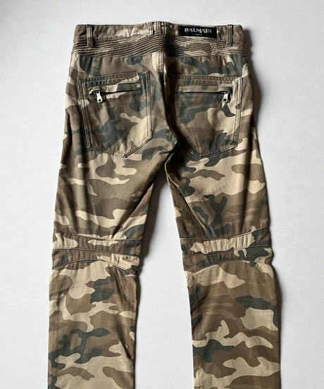 A/W 2014 BALMAIN HOMME CAMOUFLAGE BIKER PANTS