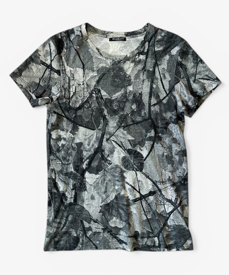 A/W 2010 BALMAIN BY CHRISTOPHE DECARNIN DISTRESSED CAMO T-SHIRT［S］
