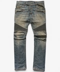 A/W 2011 BALMAIN HOMME BY CHRISTOPHE DECARNIN CAMPAIGN WASHED BIKER DENIM［28］