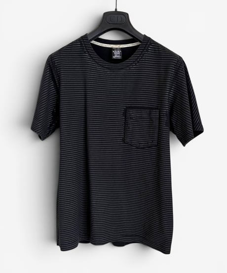 S/S 2009 NUMBER (N)INE “THE LONESOME HEROES” BORDER PRINT T-SHIRT［2］