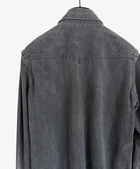 S/S 2008 NUMBER (N)INE “BIRDS” PIGMENT DYED ZIPPO SHIRT［2］