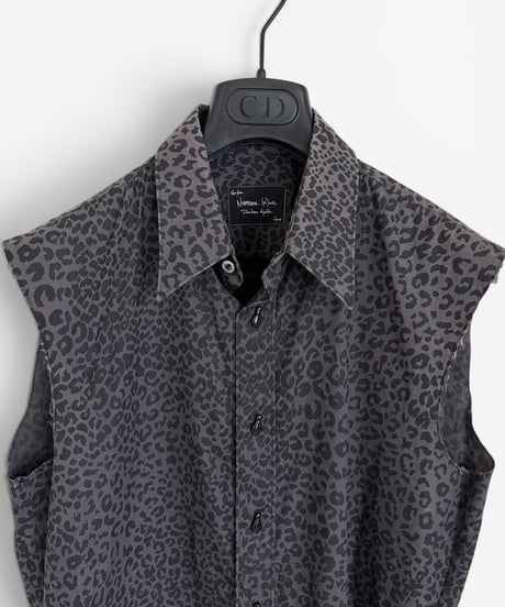 S/S 2004 NUMBER (N)INE “DREAM BABY DREAM” LEOPARD SLEEVELESS LONG SHIRT［3］