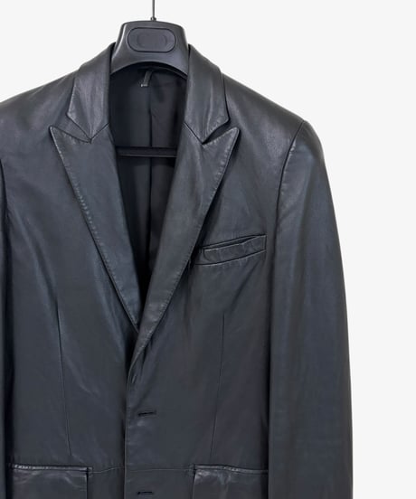 S/S 2004 DIOR HOMME “STRIP” RUNWAY 2B LEATHER BLAZER［44］