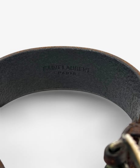 S/S 2015 SAINT LAURENT PARIS WESTERN BUCKLE LEATHER CUFF