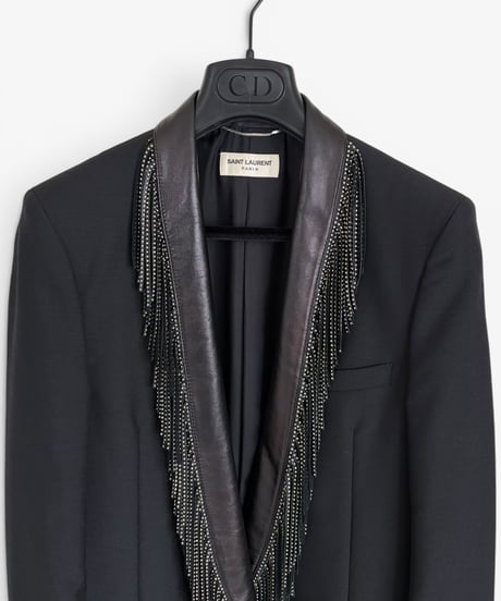 S/S 2016 SAINT LAURENT PARIS “SURF SOUND” STUDDED FRINGE BLAZER［42］