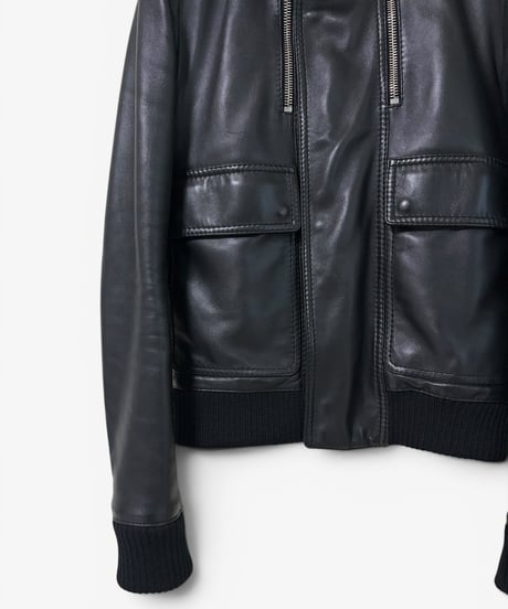 A/W 2007 DIOR HOMME “NAVIGATE”  A2 STYLE LEATHER FLIGHT JACKET［44］