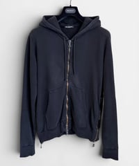 A/W 2011 BALMAIN HOMME BY CHRISTOPHE DECARNIN TIGER EMBROIDERY ZIP HOODIE［XS］
