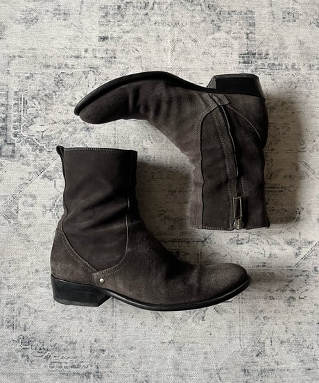 A/W 2001 Dior HOMME Side-Zip Suede leather boots