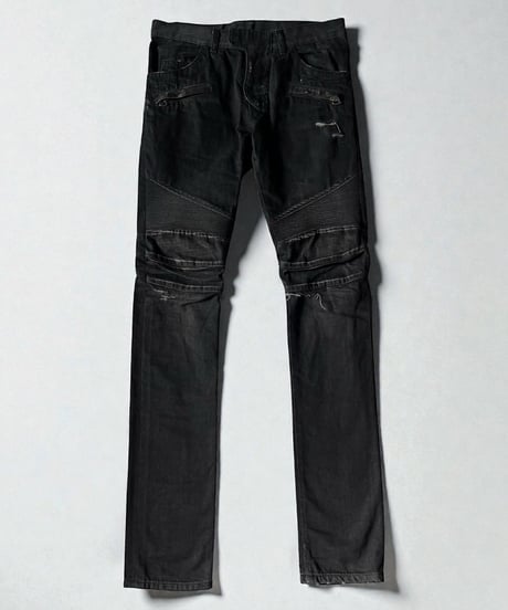 A/W 2010 BALMAIN BY CHRISTOPHE DECARNIN DAMAGE BIKER DENIM