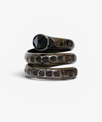 S/S 2013 SAINT LAURENT PARIS SPIRAL ONYX RING
