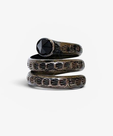 S/S 2013 SAINT LAURENT PARIS SPIRAL ONYX RING