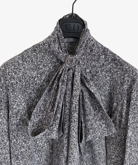 A/W 2005 DIOR HOMME “GLAM ROCK” PUSSY-BOW SILK SHIRT［38］