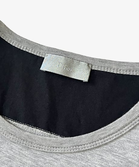 A/W 2007 DIOR HOMME “NAVIGATE” PANELED EPAULETTE T-SHIRT