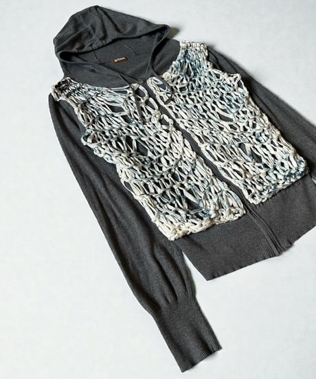 JOHN GALLIANO NET ZIP HOODIE