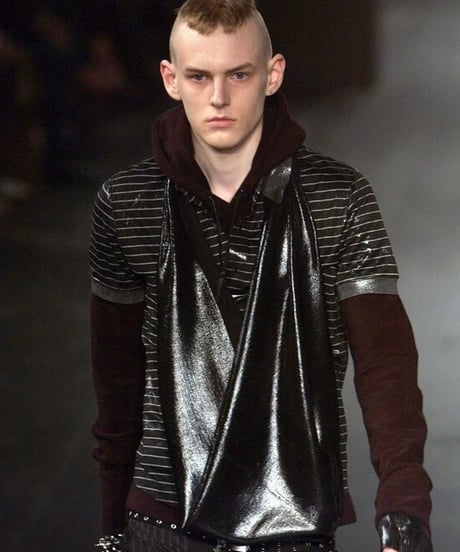 A/W 2003 DIOR HOMME “LUSTER” WAXED BORDER POLO［S］