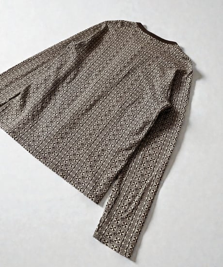 S/S 2008 NUMBER (N)INE ALL-OVER PRINT BUTTON-UP LONG CUTSEW
