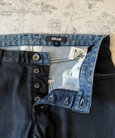 S/S 2015 Just Cavalli black coating denim