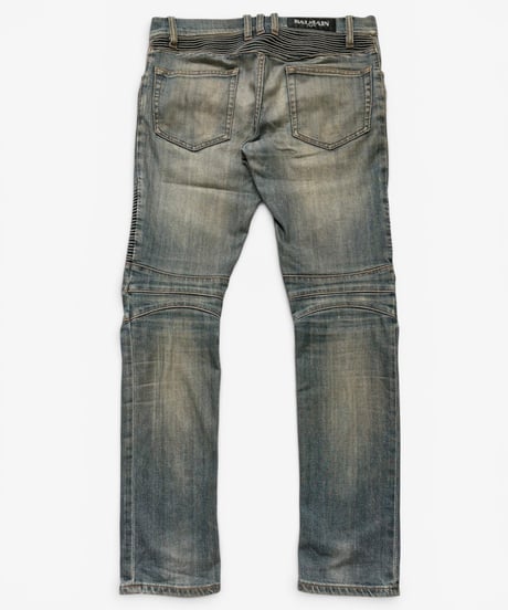 A/W 2011 BALMAIN HOMME BY CHRISTOPHE DECARNIN CAMPAIGN WASHED BIKER DENIM［28］