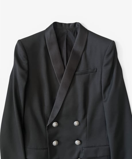 S/S 2014 BALMAIN HOMME SATIN SHAWL DB BLAZER