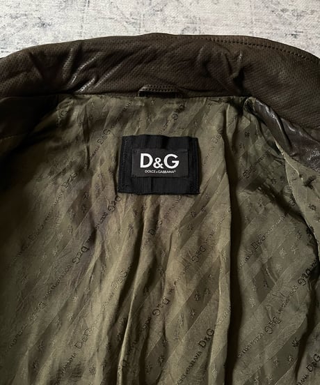 A/W 2003 D&G Dolce&Gabbana brown leather jacket
