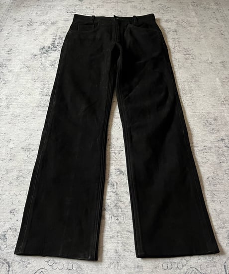 1990s Europe Nubuck leather pants