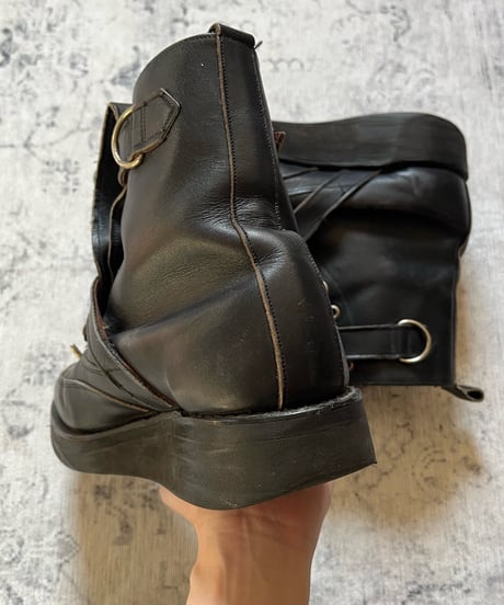 1986s BOY LONDON Metal Cross Creeper Boots［US7］