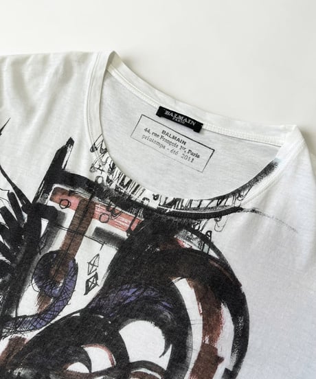 S/S 2011 BALMAIN BY CHRISTOPHE DECARNIN GRAPHIC T-SHIRT