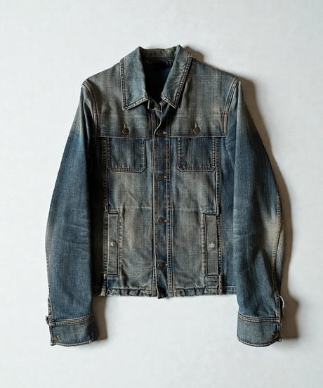 A/W 2005 DIOR HOMME “GRAM ROCK” RED-RUST DENIM JACKET