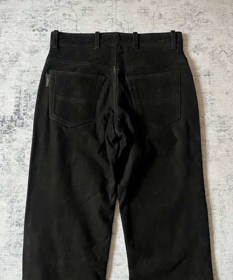 1990s Europe Nubuck leather pants