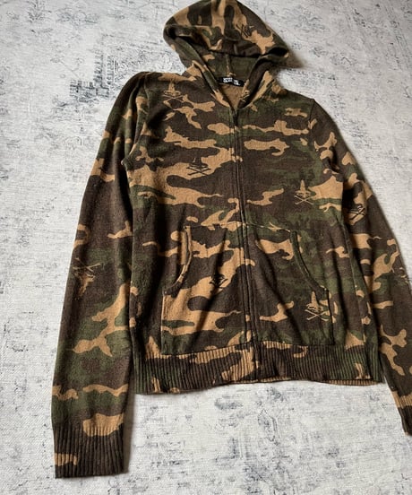 Hysteric Glamour Skull Camouflage Zip Hoodie