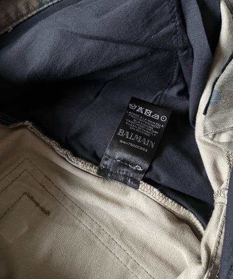 A/W 2014 BALMAIN HOMME CAMOUFLAGE BIKER PANTS
