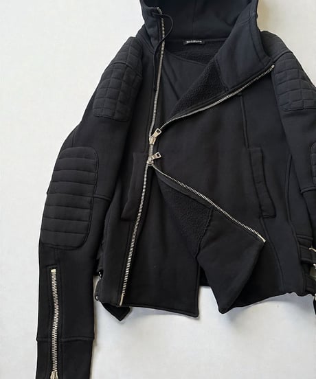 A/W 2012 BALMAIN HOMME BIKER ZIP HOODIE JACKET