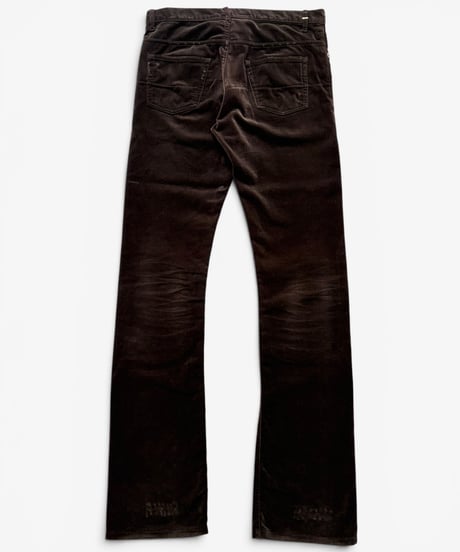 A/W 2005 DIOR HOMME “GLAM ROCK” DARK BROWN VELVET BOOTCUT［29］