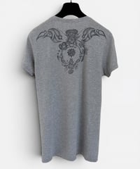 S/S 2010 BALMAIN HOMME BY CHRISTOPHE DECARNIN DISTRESSED GOTHIC TRIBAL T-SHIRT［XS］