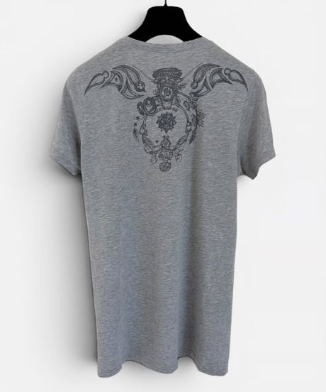 S/S 2010 BALMAIN HOMME BY CHRISTOPHE DECARNIN DISTRESSED GOTHIC TRIBAL T-SHIRT［XS］