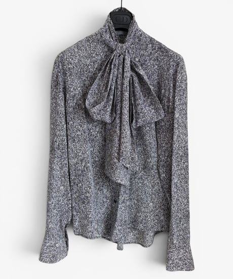 A/W 2005 DIOR HOMME “GLAM ROCK” PUSSY-BOW SILK SHIRT［38］