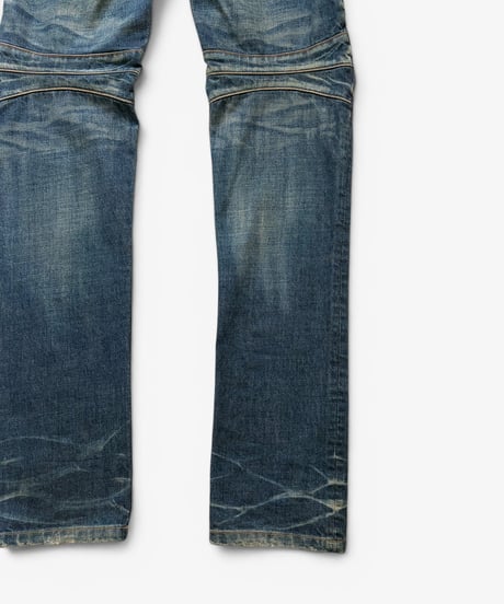 A/W 2014 BALMAIN HOMME 4-ZIP WASHED BIKER DENIM［29］