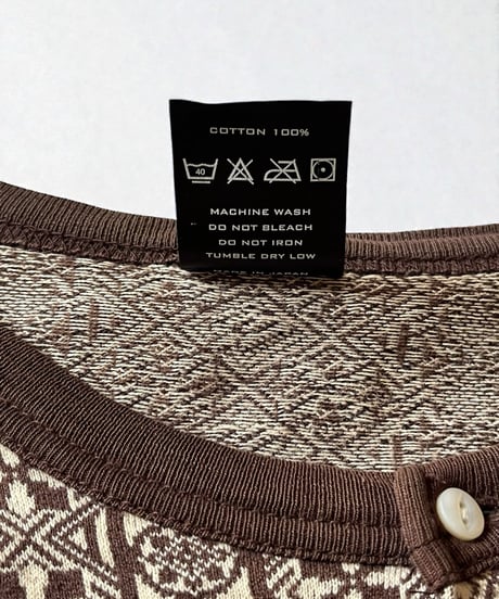 S/S 2008 NUMBER (N)INE ALL-OVER PRINT BUTTON-UP LONG CUTSEW