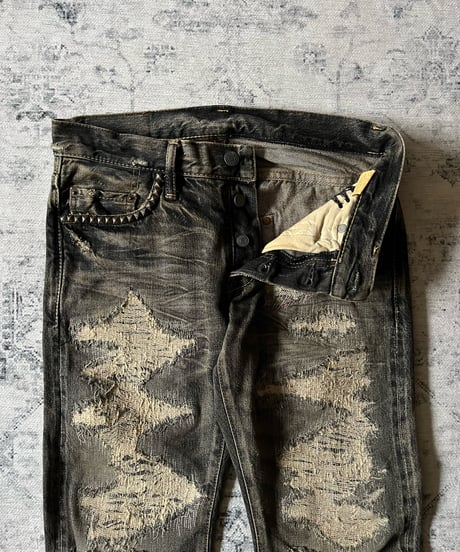 S/S 2004 Hysteric Glamour “Scab“ Studs Denim Pants