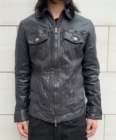 2000s Cathy Jane leather tracker jacket