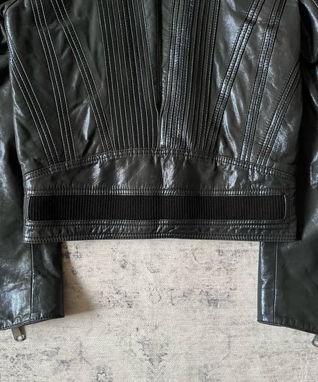 A/W 2008 Dior HOMME "LUMIERE DU NORD" Shiny Coated Leather Biker Jacket