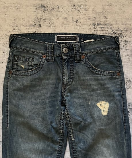 S/S 2002年製 EMPORIO ARMANI damaged denim