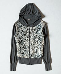JOHN GALLIANO NET ZIP HOODIE