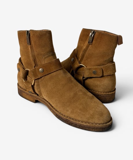 S/S 2017 SAINT LAURENT PARIS SUEDE RING HARNESS BOOTS［40］