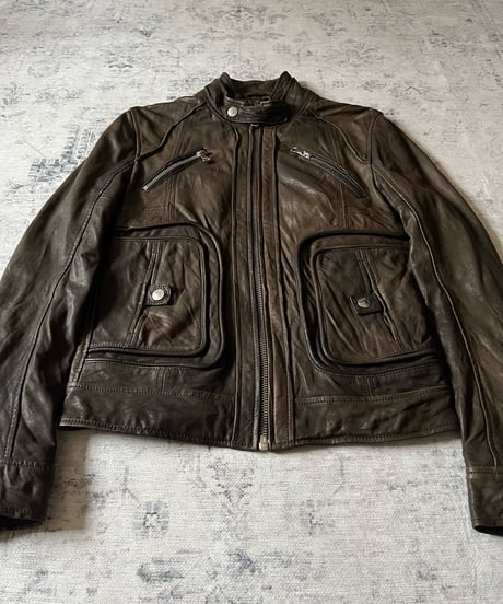 A/W 2003 D&G Dolce&Gabbana brown leather jacket