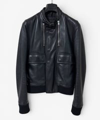 A/W 2007 DIOR HOMME “NAVIGATE”  A2 STYLE LEATHER FLIGHT JACKET［44］
